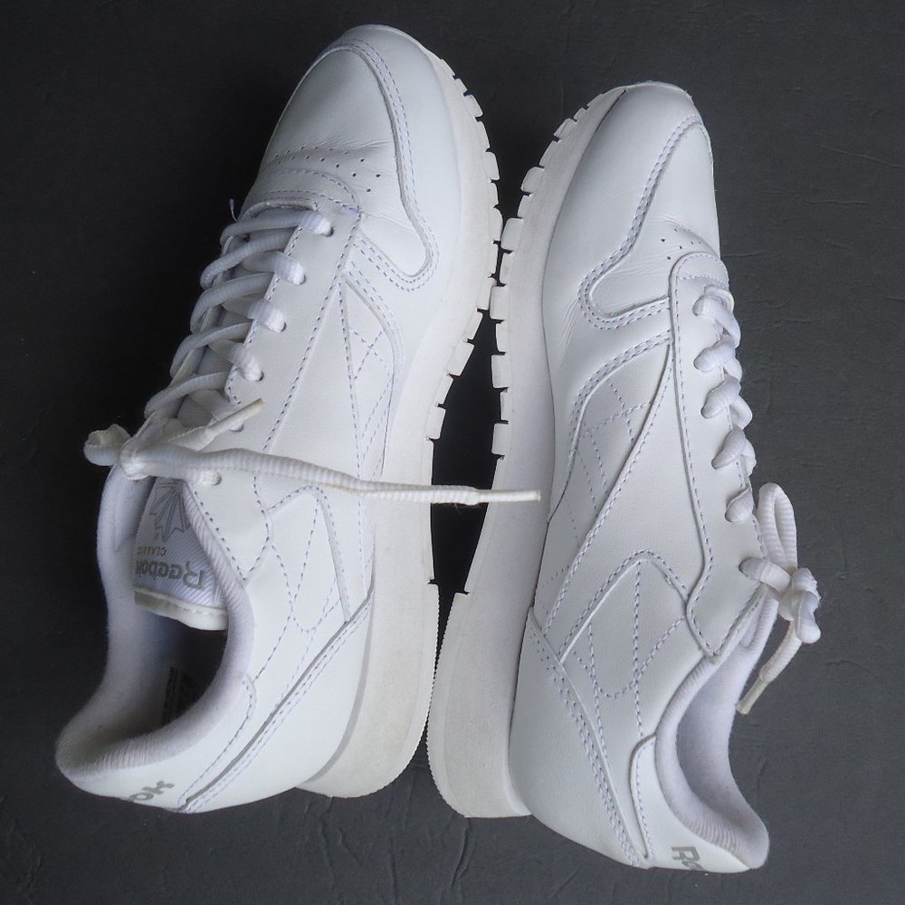 SIZE 5. REEBOK Club classic White Leather sneakers - Picture 7 of 16